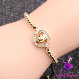 Tiny Zircon Skull Bracelet