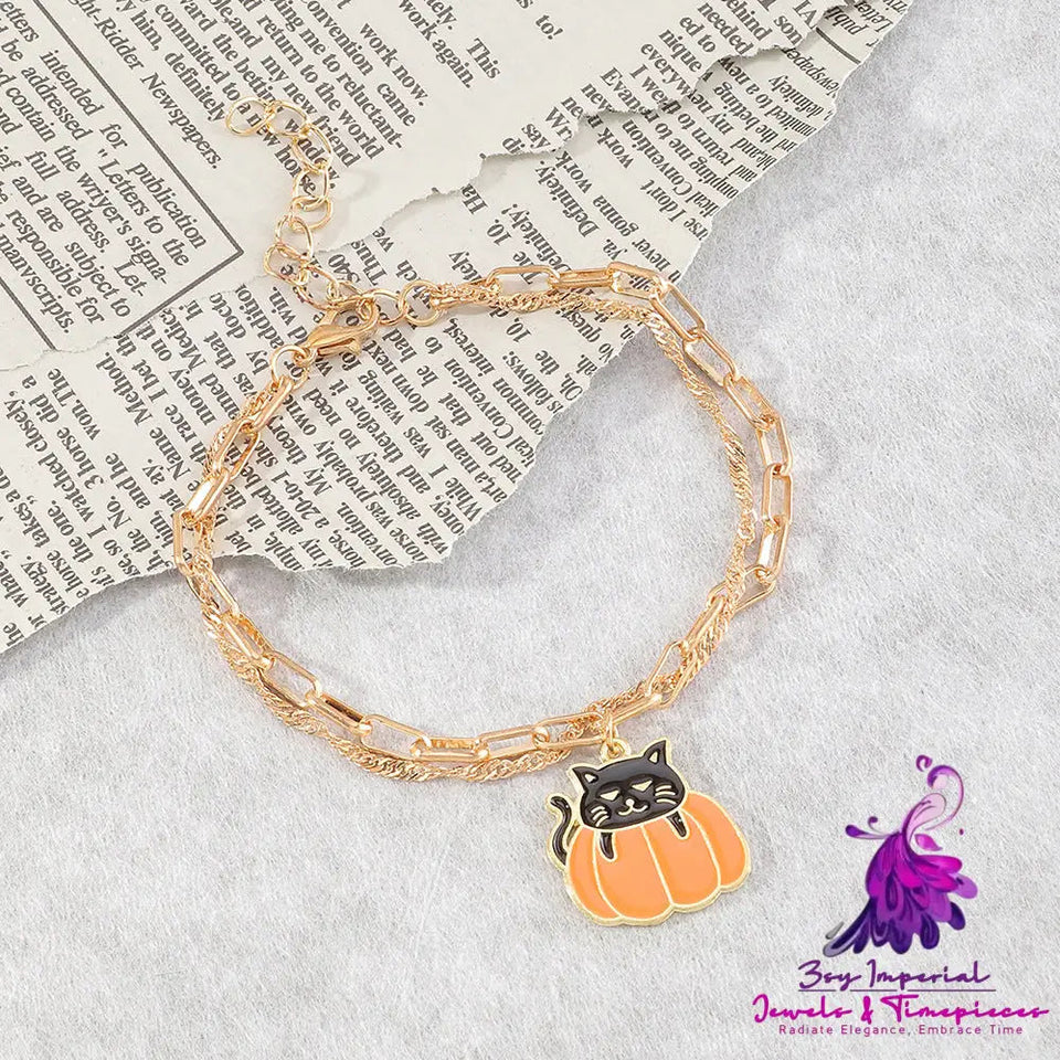 Simple Personality Metal Chain Halloween Bracelet