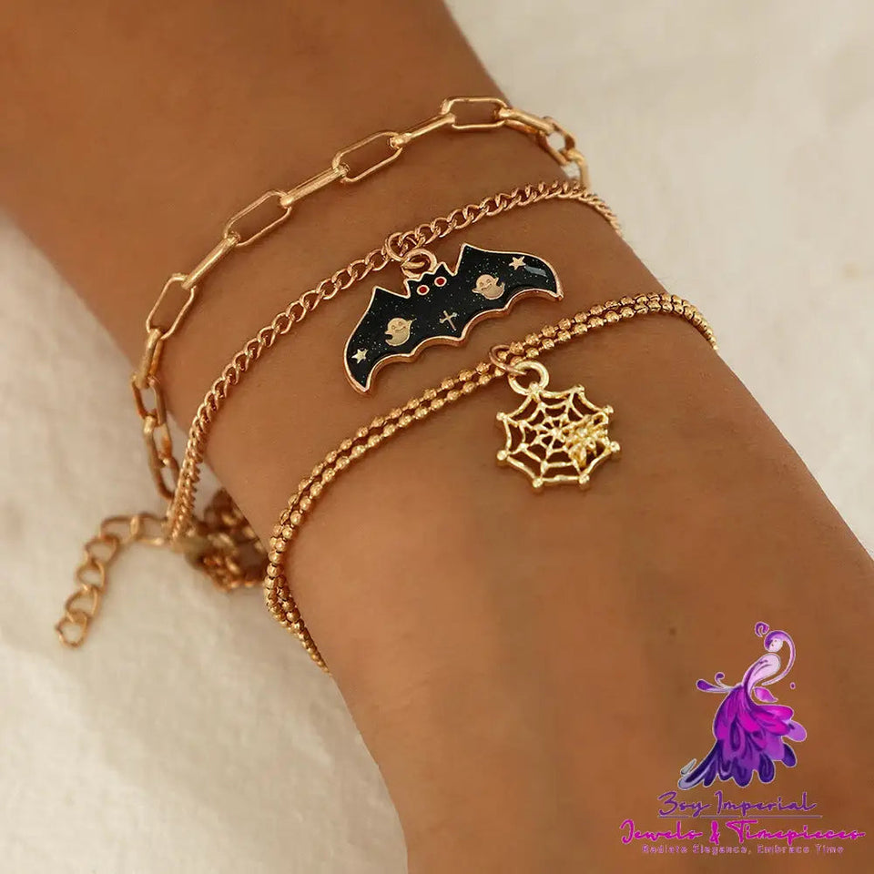 Simple Personality Metal Chain Halloween Bracelet