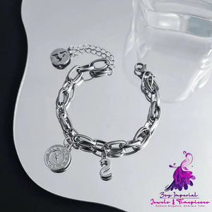 Retro Personality Bracelet Women’s Titanium Steel Bracelet