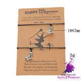 Halloween Witch Card Bracelet Personality Fashion Broom