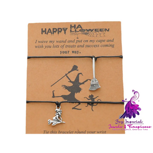 Halloween Witch Card Bracelet Personality Fashion Broom