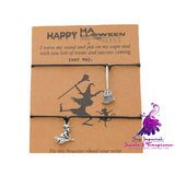 Halloween Witch Card Bracelet Personality Fashion Broom