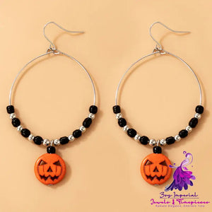 Halloween Day Skull Color Rice Beads Elastic Rope