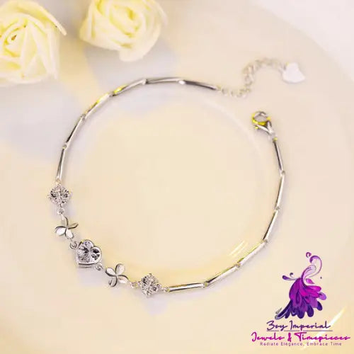 Heart-shaped Clover Bracelet