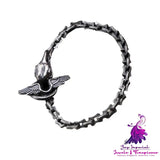 Silver Trend Vintage Raven Head Keel Bracelet