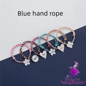 Silver Love Hand Rope Bracelet