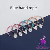 Silver Love Hand Rope Bracelet