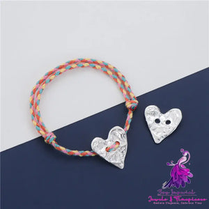 Silver Love Hand Rope Bracelet