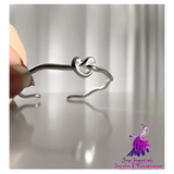 Knotted Heart Sterling Silver Bracelet