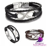 Lucky Figure 8 Leather Bracelet