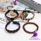 Men’s Fashion Vintage Weave Leather Bracelet