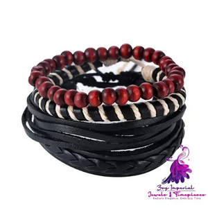 Multilayer Bead Leather Bracelet