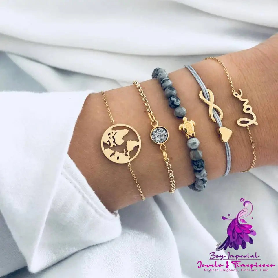 Love Map Bracelet Set