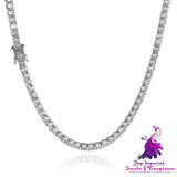 Sterling Silver Moissanite Tennis Chain Bracelet