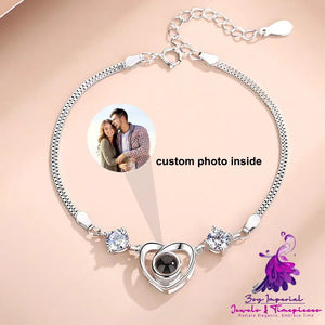 S925 Silver Simple Projection Bracelet