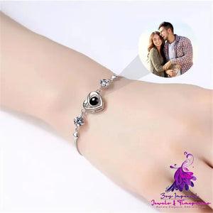 S925 Silver Simple Projection Bracelet