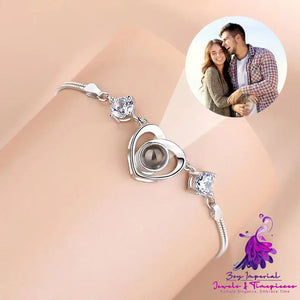 S925 Silver Simple Projection Bracelet