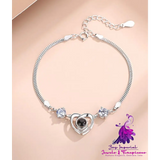 S925 Silver Simple Projection Bracelet