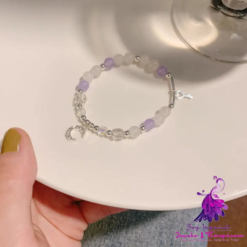 Purple Cool Beaded Bracelet For Women Design