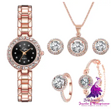 Steel Band Bracelet Set Quartz Watch