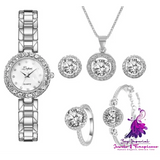 Steel Band Bracelet Set Quartz Watch