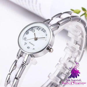 Simple Diamond-set Bracelet Watch