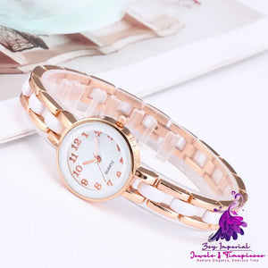 Simple Diamond-set Bracelet Watch