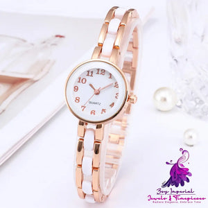 Simple Diamond-set Bracelet Watch