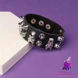 Gothic Skull Rivet Bracelet