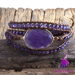 Natural Stone Oval Row Bracelet