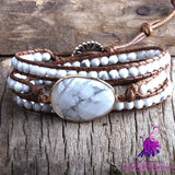 Natural Stone Oval Row Bracelet