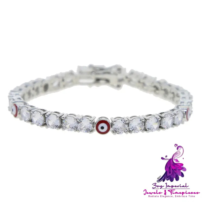 Zircon Eye Tennis Chain Bracelet