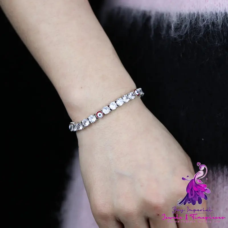 Zircon Eye Tennis Chain Bracelet