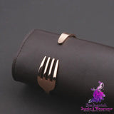 Stainless Steel C-shaped Bracelet with Fork Design