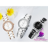 Waterproof Ceramic Ladies Bracelet Watch