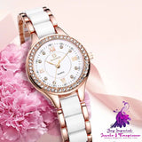 Waterproof Ceramic Ladies Bracelet Watch