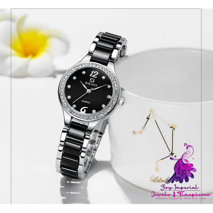 Waterproof Ceramic Ladies Bracelet Watch