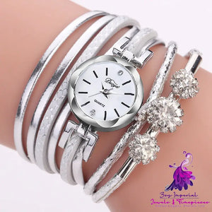 Crystal Clock Bracelet Watch