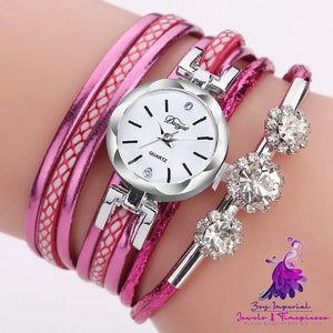 Crystal Clock Bracelet Watch