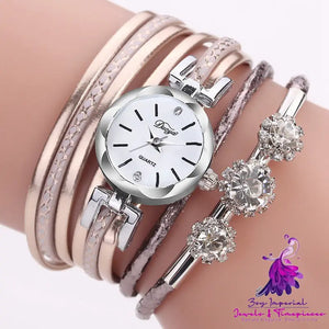 Crystal Clock Bracelet Watch