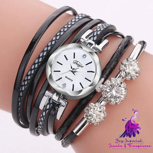 Crystal Clock Bracelet Watch