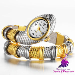 Gold Snake Bracelet Women’s Watch