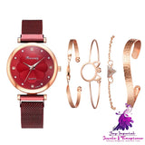 Magnetic Quartz Bracelet Watch Set