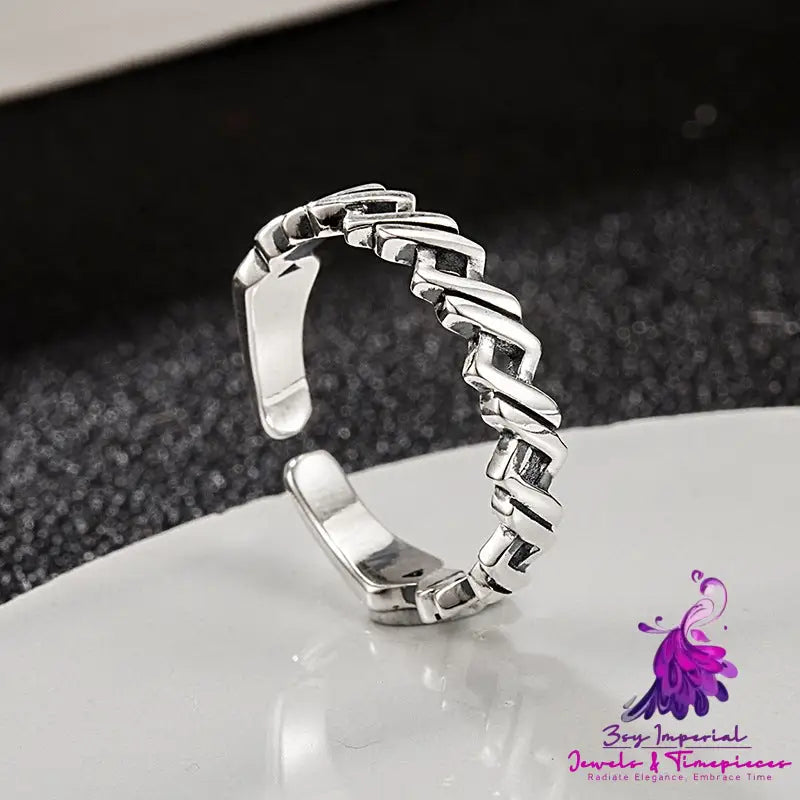 Winding Braided Hip Hop Ring