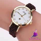 Braided Rope PU Ladies Watch