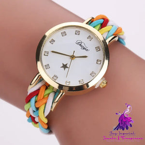 Braided Rope PU Ladies Watch