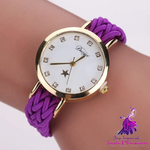 Braided Rope PU Ladies Watch