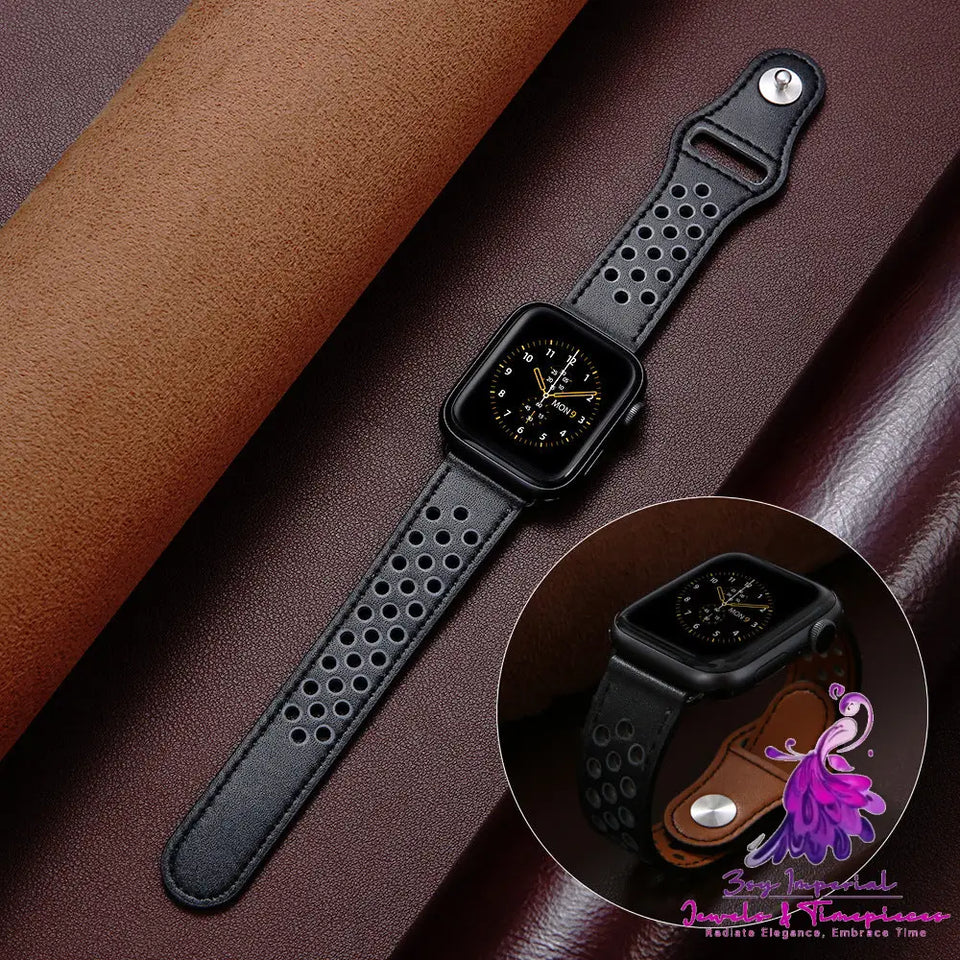 Men’s And Women’s Breathable Leather Bracelet Watch Chain