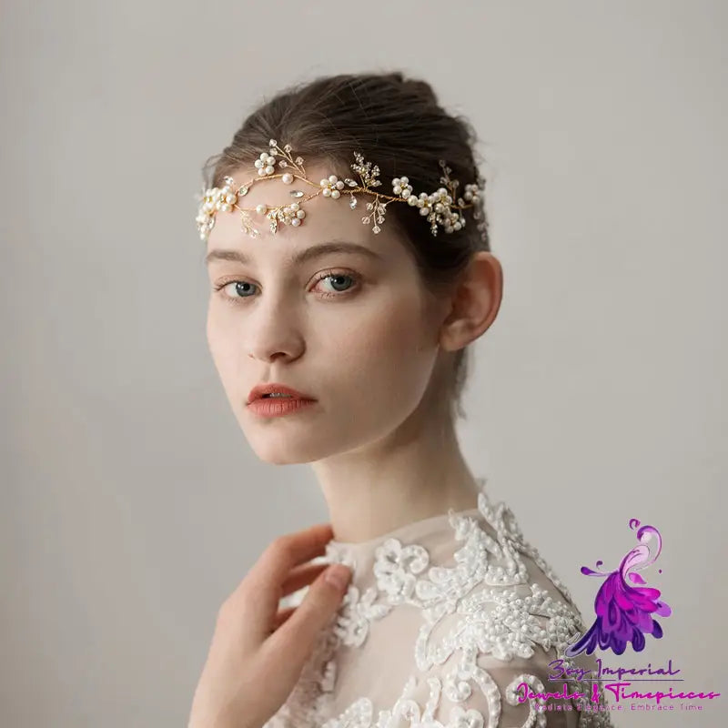 Pearl Flower Wedding Headband